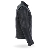 Made in the USA - Hot Leathers JKM5006 Men's Black Leather Motorcycle Biker Jacket