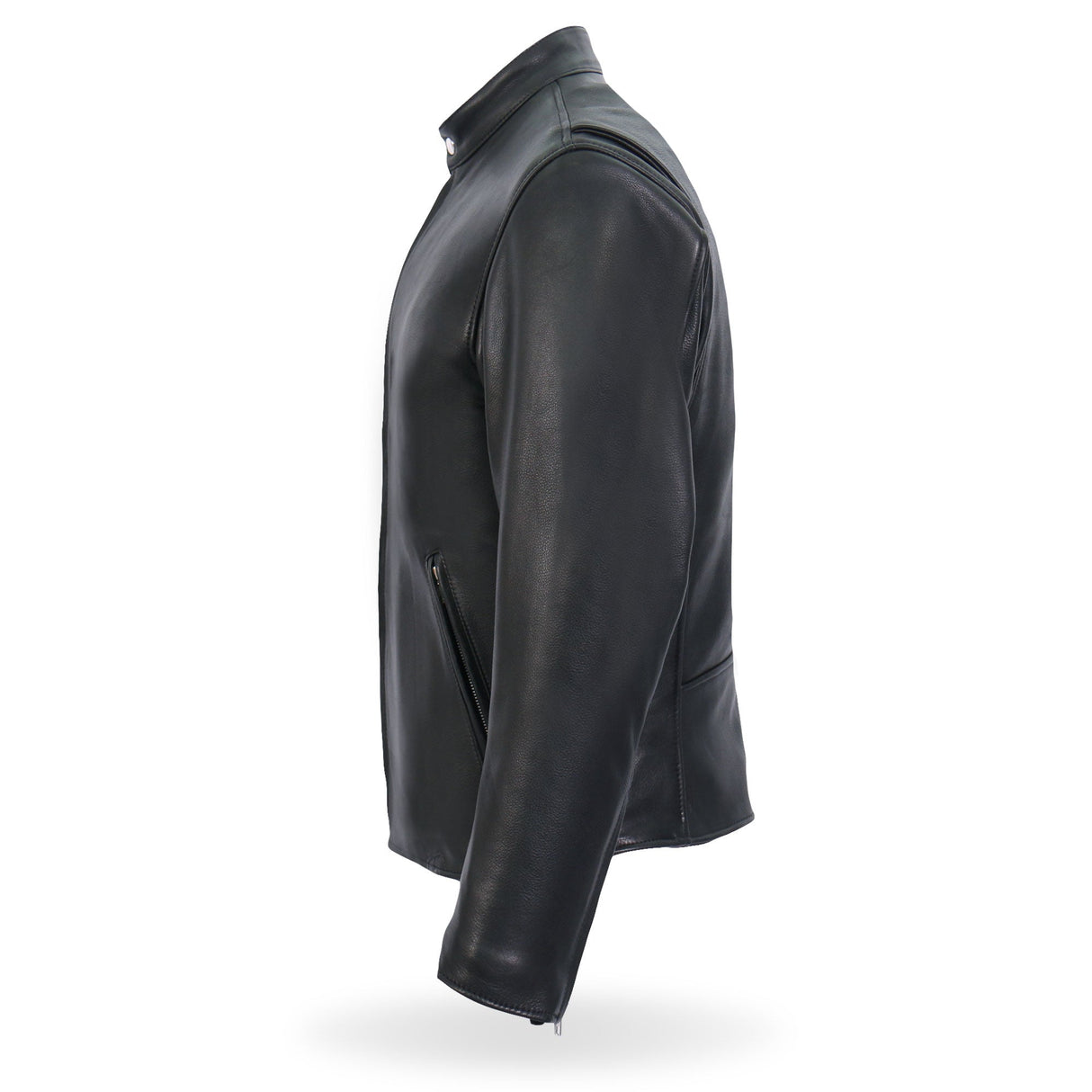 Made in the USA - Hot Leathers JKM5006 Men's Black Leather Motorcycle Biker Jacket