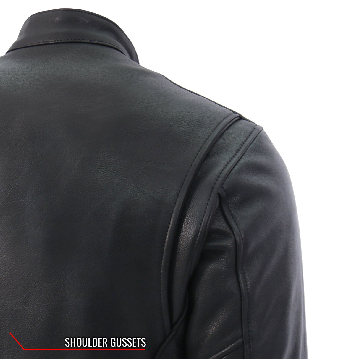 Made in the USA - Hot Leathers JKM5006 Men's Black Leather Motorcycle Biker Jacket