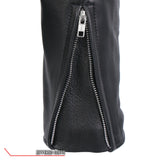 Made in the USA - Hot Leathers JKM5006 Men's Black Leather Motorcycle Biker Jacket