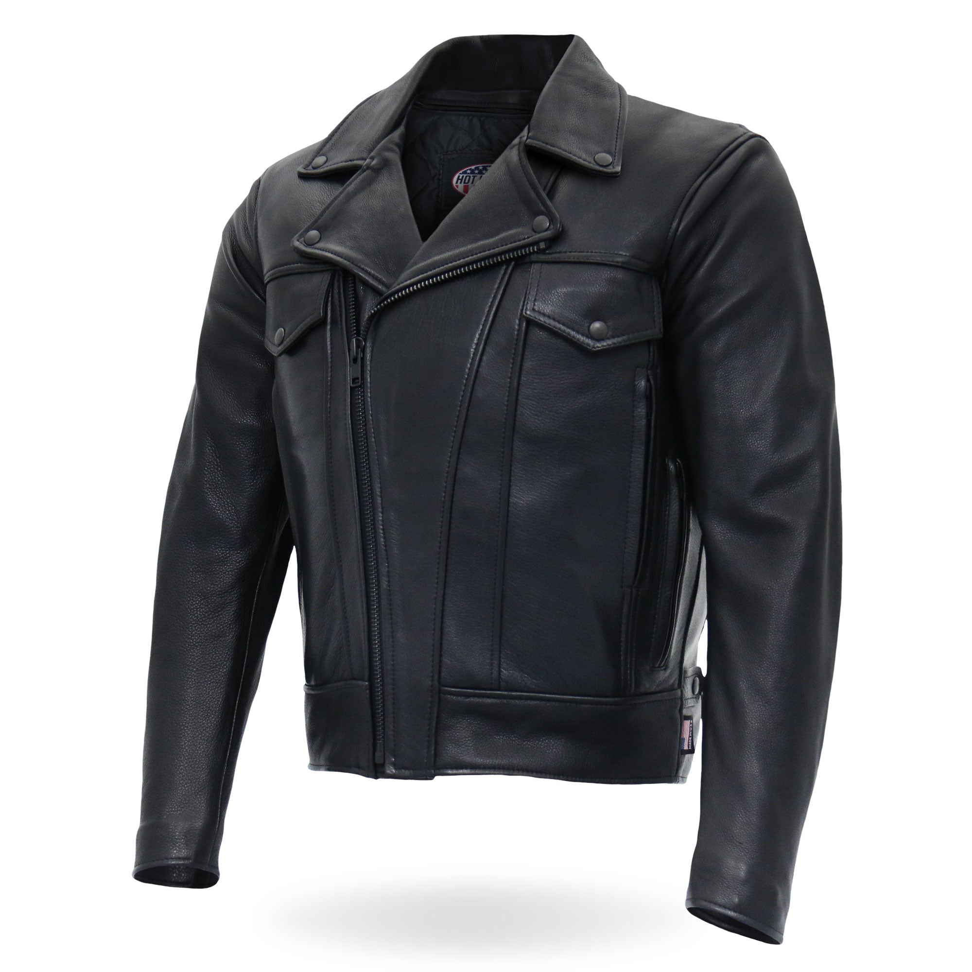 Made in the USA - Hot Leathers JKM5008 Men's Black Premium Leather