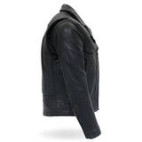 Made in the USA - Hot Leathers JKM5008 Men's Black Premium Leather Vented Biker Jacket