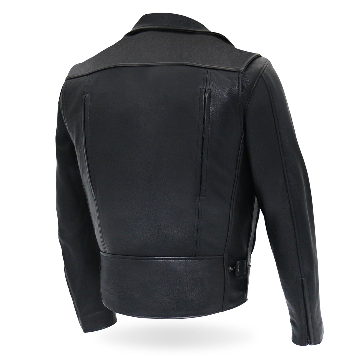 Made in the USA - Hot Leathers JKM5008 Men's Black Premium Leather Vented Biker Jacket