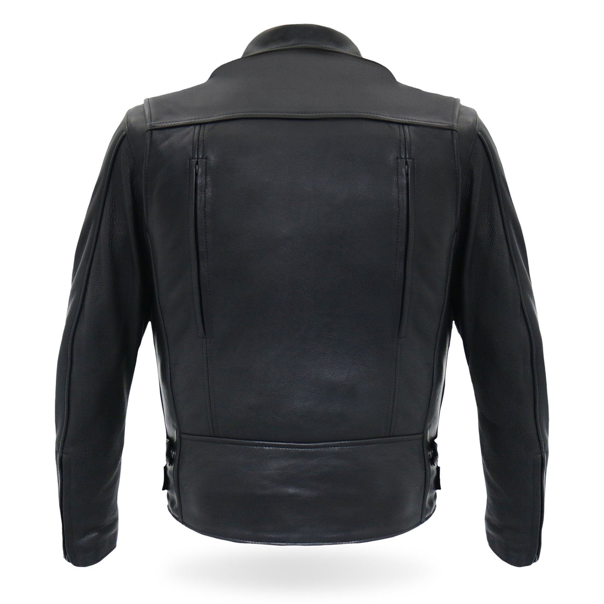Made in the USA - Hot Leathers JKM5008 Men's Black Premium Leather Vented Biker Jacket