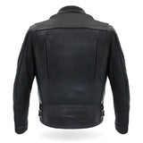 Made in the USA - Hot Leathers JKM5008 Men's Black Premium Leather Vented Biker Jacket