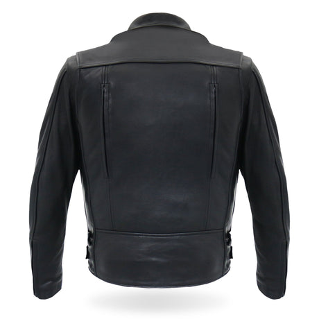 Made in the USA - Hot Leathers JKM5008 Men's Black Premium Leather Vented Biker Jacket