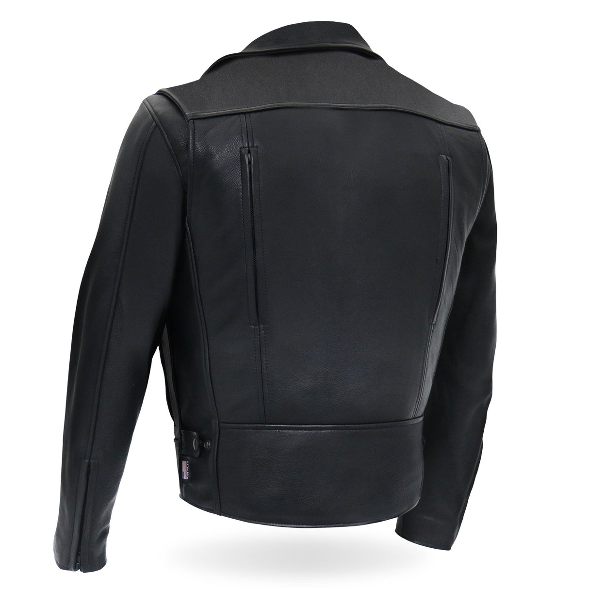 Made in the USA - Hot Leathers JKM5008 Men's Black Premium Leather Vented Biker Jacket