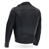 Made in the USA - Hot Leathers JKM5008 Men's Black Premium Leather Vented Biker Jacket
