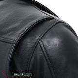 Made in the USA - Hot Leathers JKM5008 Men's Black Premium Leather Vented Biker Jacket