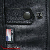 Made in the USA - Hot Leathers JKM5008 Men's Black Premium Leather Vented Biker Jacket