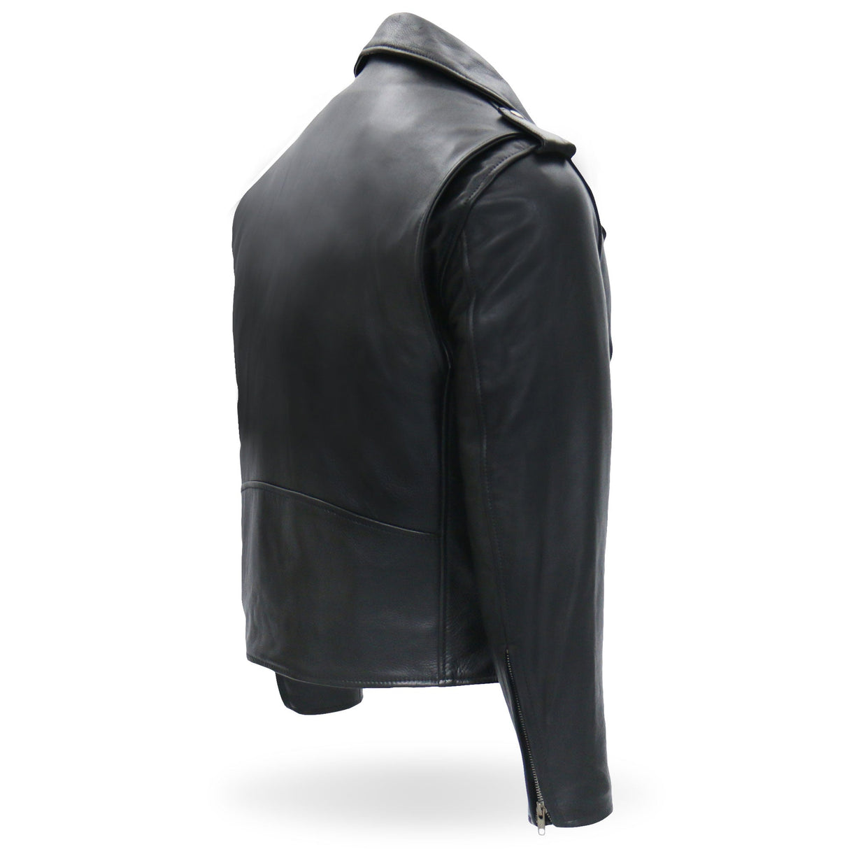 Made in the USA - Hot Leathers JKM5009 Men's Black Premium Leather Classic Motorcycle Biker Jacket