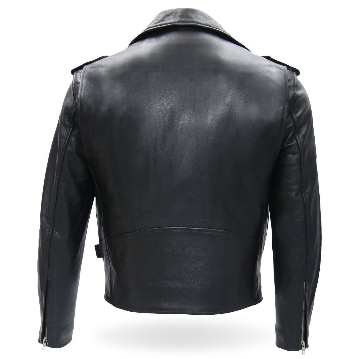 Made in the USA - Hot Leathers JKM5009 Men's Black Premium Leather Classic Motorcycle Biker Jacket