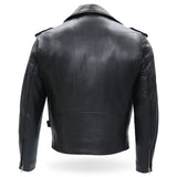 Made in the USA - Hot Leathers JKM5009 Men's Black Premium Leather Classic Motorcycle Biker Jacket