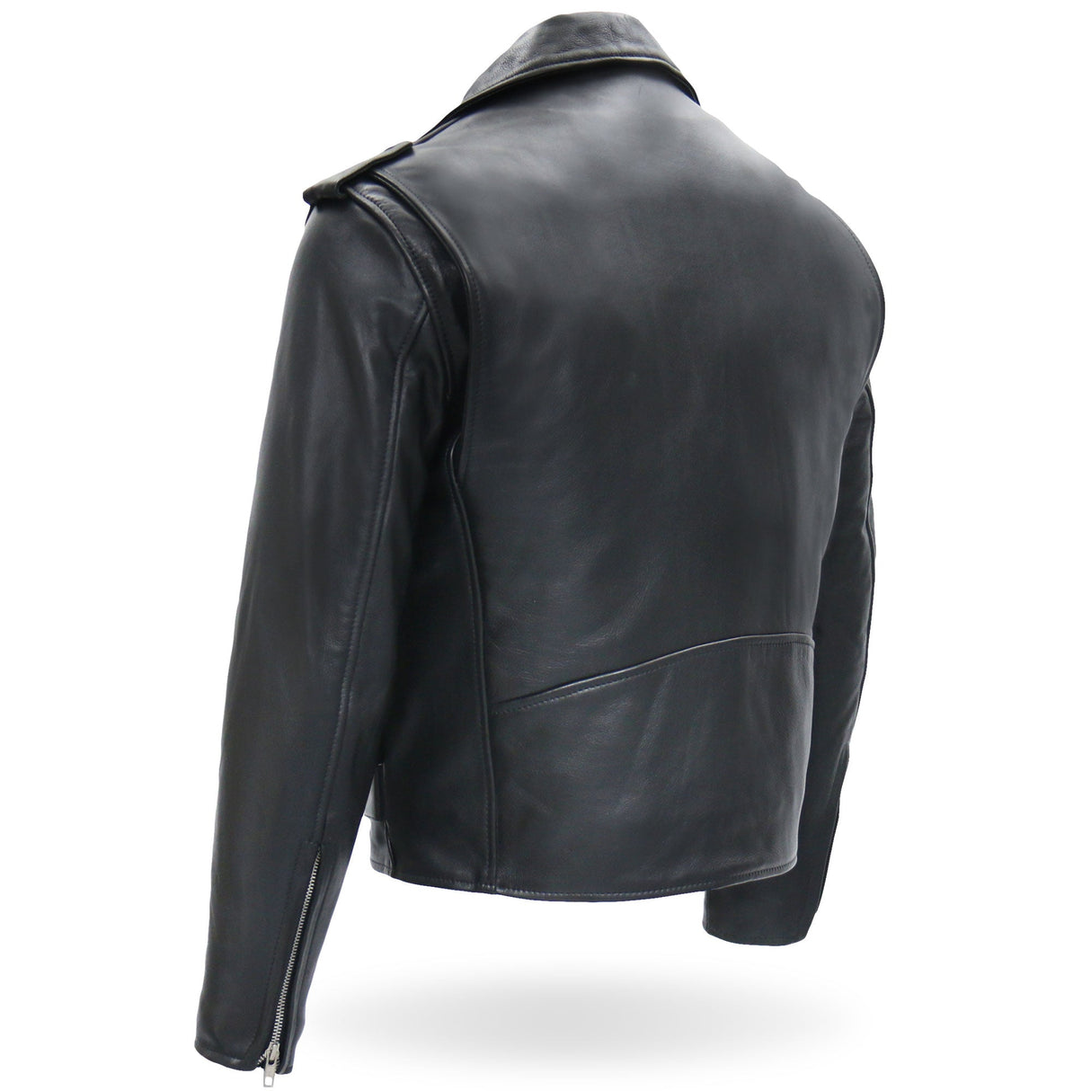 Made in the USA - Hot Leathers JKM5009 Men's Black Premium Leather Classic Motorcycle Biker Jacket