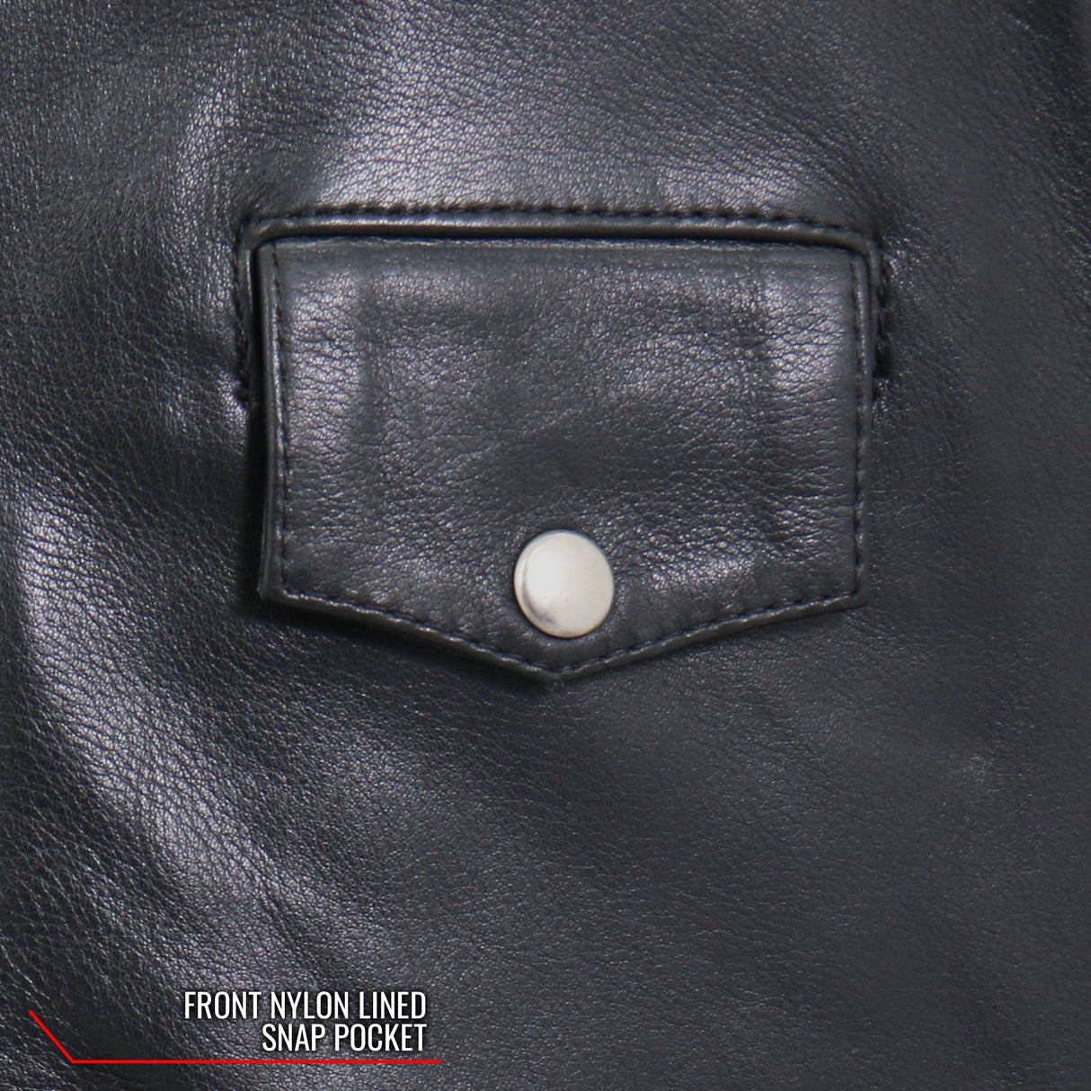 Made in the USA - Hot Leathers JKM5009 Men's Black Premium Leather Classic Motorcycle Biker Jacket