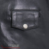 Made in the USA - Hot Leathers JKM5009 Men's Black Premium Leather Classic Motorcycle Biker Jacket