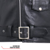 Made in the USA - Hot Leathers JKM5009 Men's Black Premium Leather Classic Motorcycle Biker Jacket