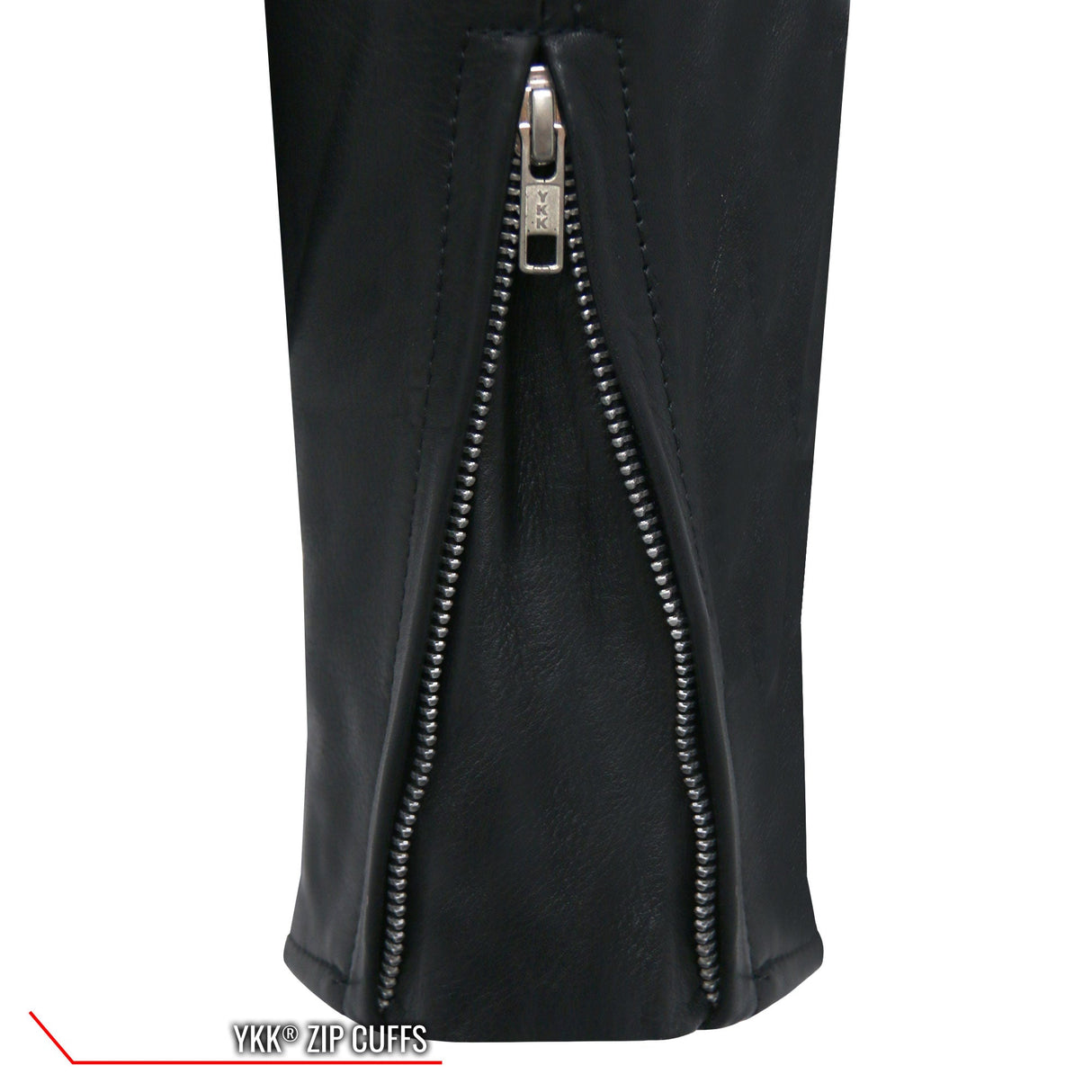 Made in the USA - Hot Leathers JKM5009 Men's Black Premium Leather Classic Motorcycle Biker Jacket