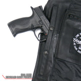 Made in the USA - Hot Leathers JKM5009 Men's Black Premium Leather Classic Motorcycle Biker Jacket