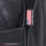 Made in the USA - Hot Leathers JKM5009 Men's Black Premium Leather Classic Motorcycle Biker Jacket
