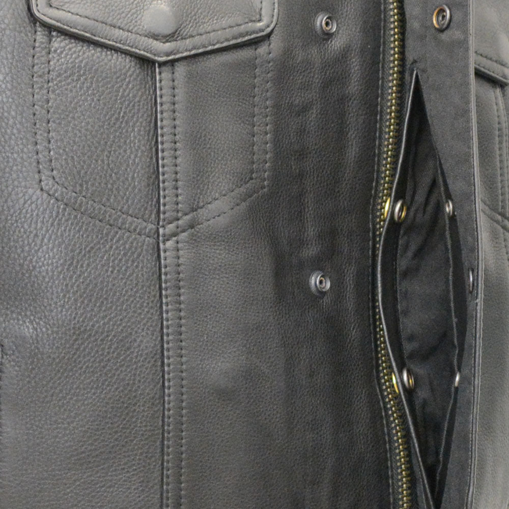 Club Style Vest with Side Release Zippers