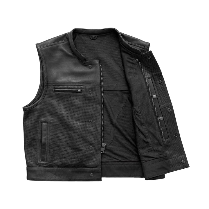 Lowrider Perforated Leather Motorcycle Vest