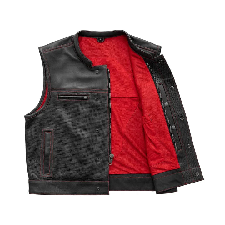 Lowrider Perforated Leather Motorcycle Vest