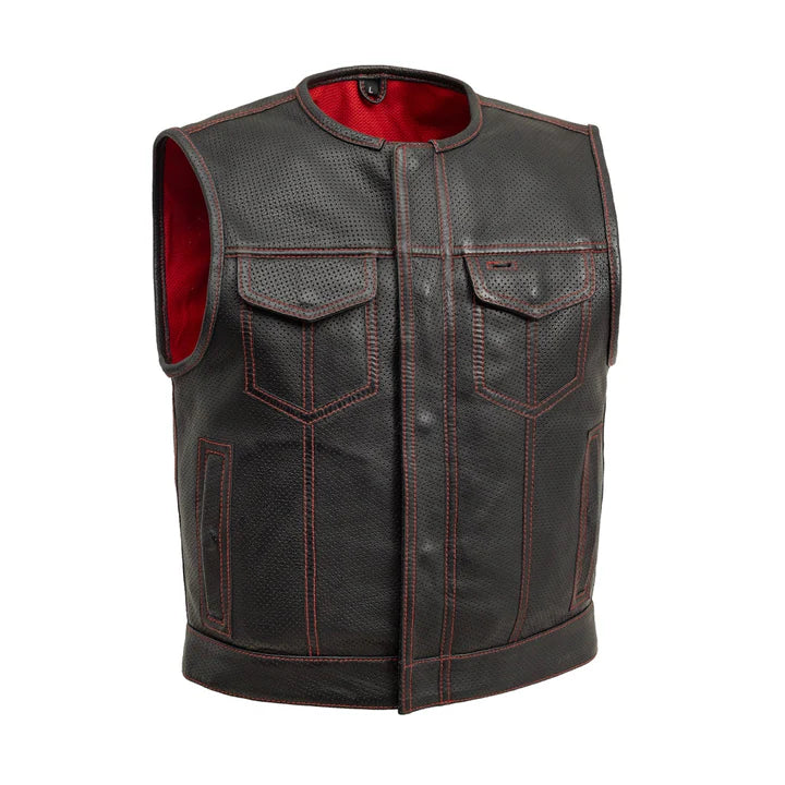 Lowside Perforated Leather Vest by First Mfg