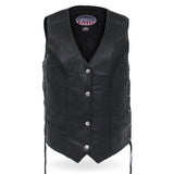 Made in the USA - Hot Leathers VSL5001 Ladies Braided Leather Motorcycle Vest
