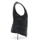 Made in the USA - Hot Leathers VSL5001 Ladies Braided Leather Motorcycle Vest