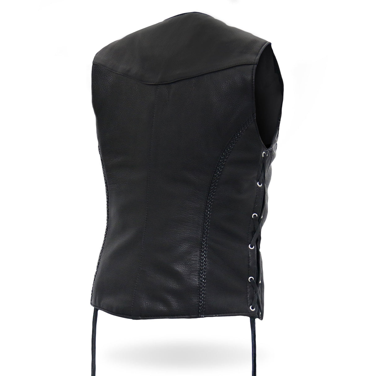Made in the USA - Hot Leathers VSL5001 Ladies Braided Leather Motorcycle Vest