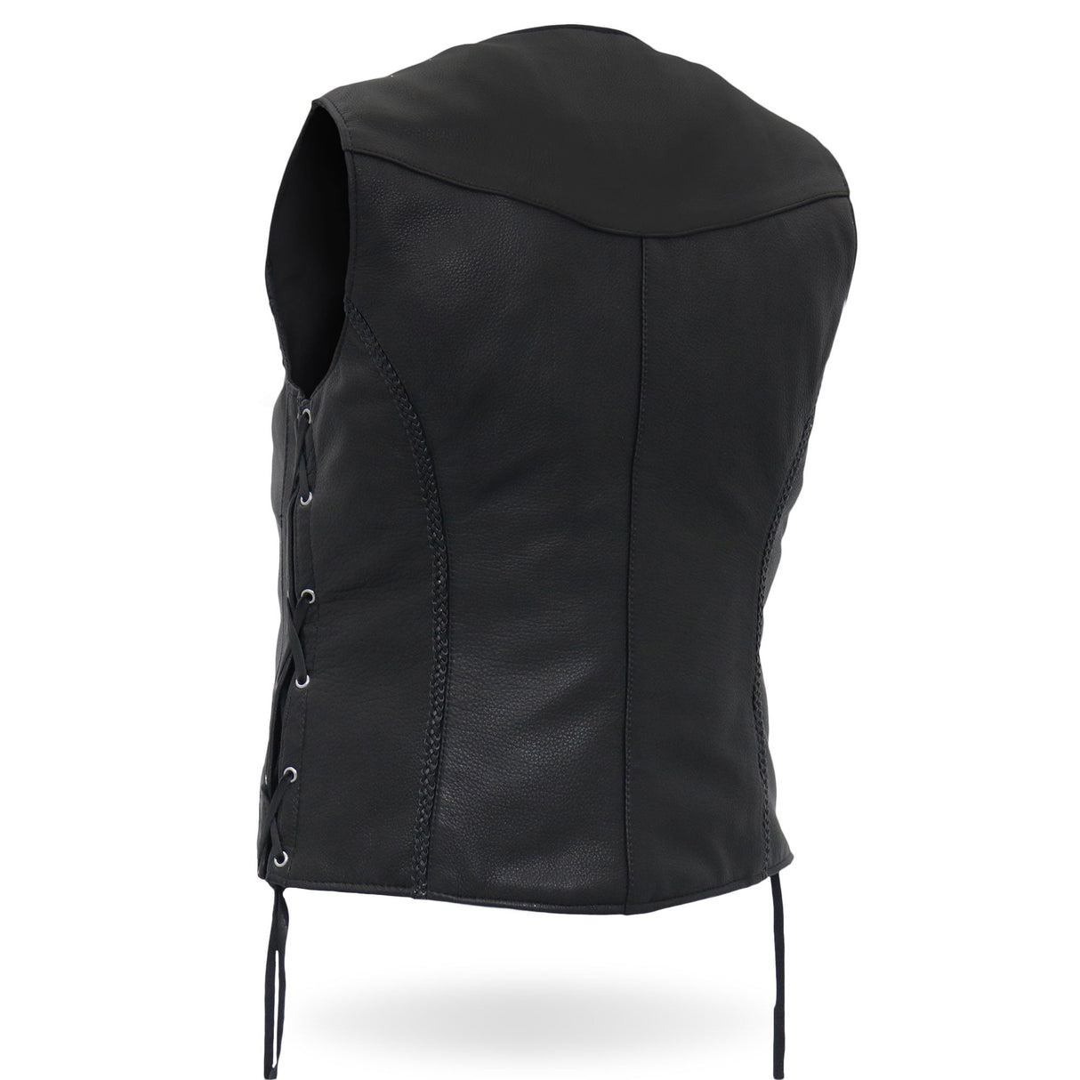 Made in the USA - Hot Leathers VSL5001 Ladies Braided Leather Motorcycle Vest