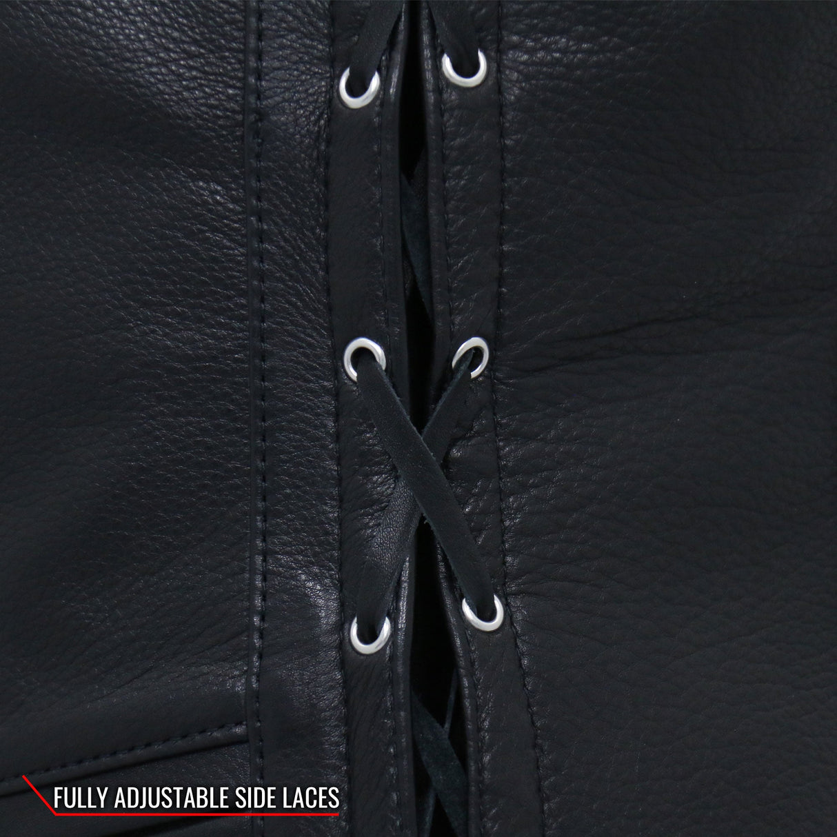 Made in the USA - Hot Leathers VSL5001 Ladies Braided Leather Motorcycle Vest