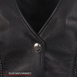 Made in the USA - Hot Leathers VSL5001 Ladies Braided Leather Motorcycle Vest