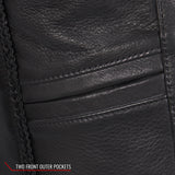 Made in the USA - Hot Leathers VSL5001 Ladies Braided Leather Motorcycle Vest