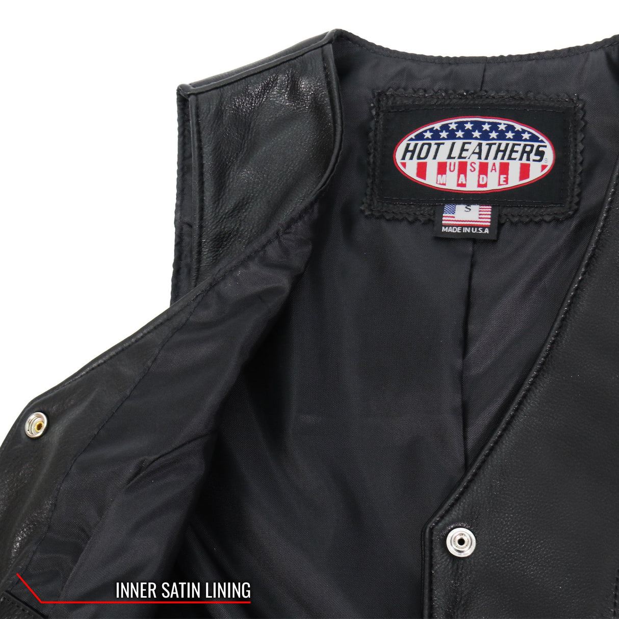 Made in the USA - Hot Leathers VSL5001 Ladies Braided Leather Motorcycle Vest