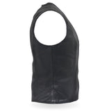 Made in the USA - Hot Leathers VSL5003 Ladies Leather Motorcycle Biker Vest with Front Zipper