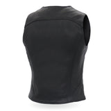 Made in the USA - Hot Leathers VSL5003 Ladies Leather Motorcycle Biker Vest with Front Zipper