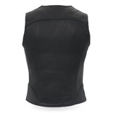 Made in the USA - Hot Leathers VSL5003 Ladies Leather Motorcycle Biker Vest with Front Zipper