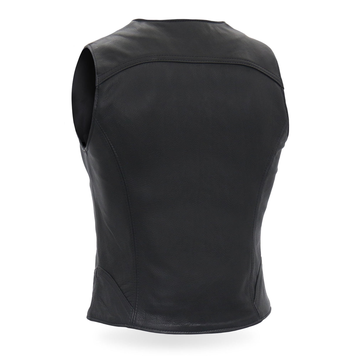 Made in the USA - Hot Leathers VSL5003 Ladies Leather Motorcycle Biker Vest with Front Zipper