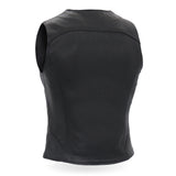 Made in the USA - Hot Leathers VSL5003 Ladies Leather Motorcycle Biker Vest with Front Zipper