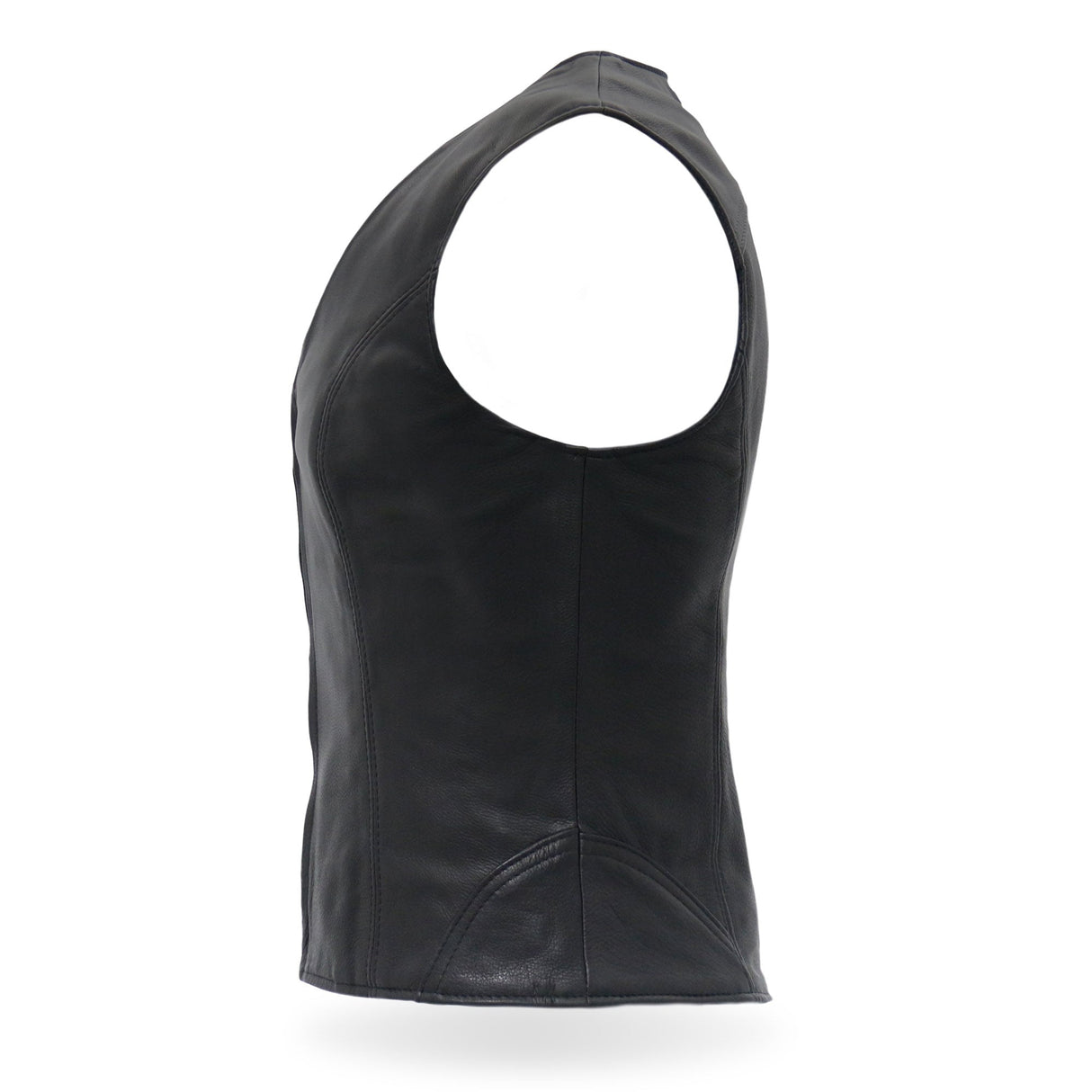 Made in the USA - Hot Leathers VSL5003 Ladies Leather Motorcycle Biker Vest with Front Zipper
