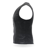 Made in the USA - Hot Leathers VSL5003 Ladies Leather Motorcycle Biker Vest with Front Zipper