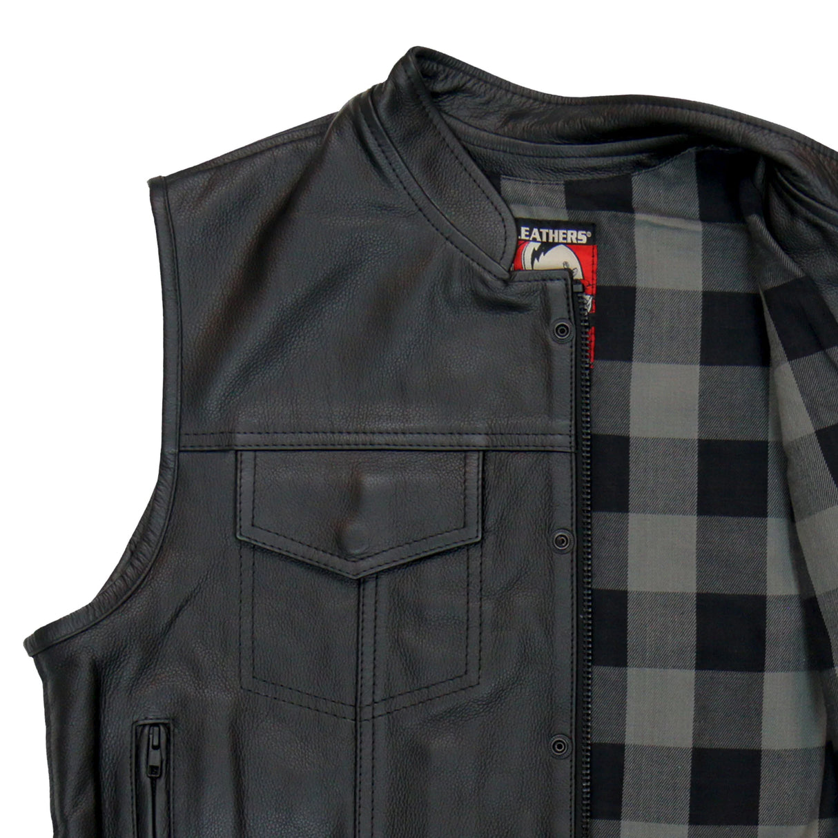 Club Style Vest with Gray Flannel Liner - VSM1059