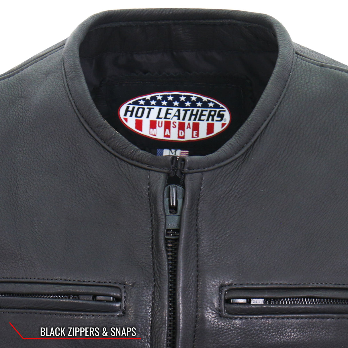 Made in the USA - Hot Leathers VSM5001 Men's Premium Steerhide Motorcycle Vest