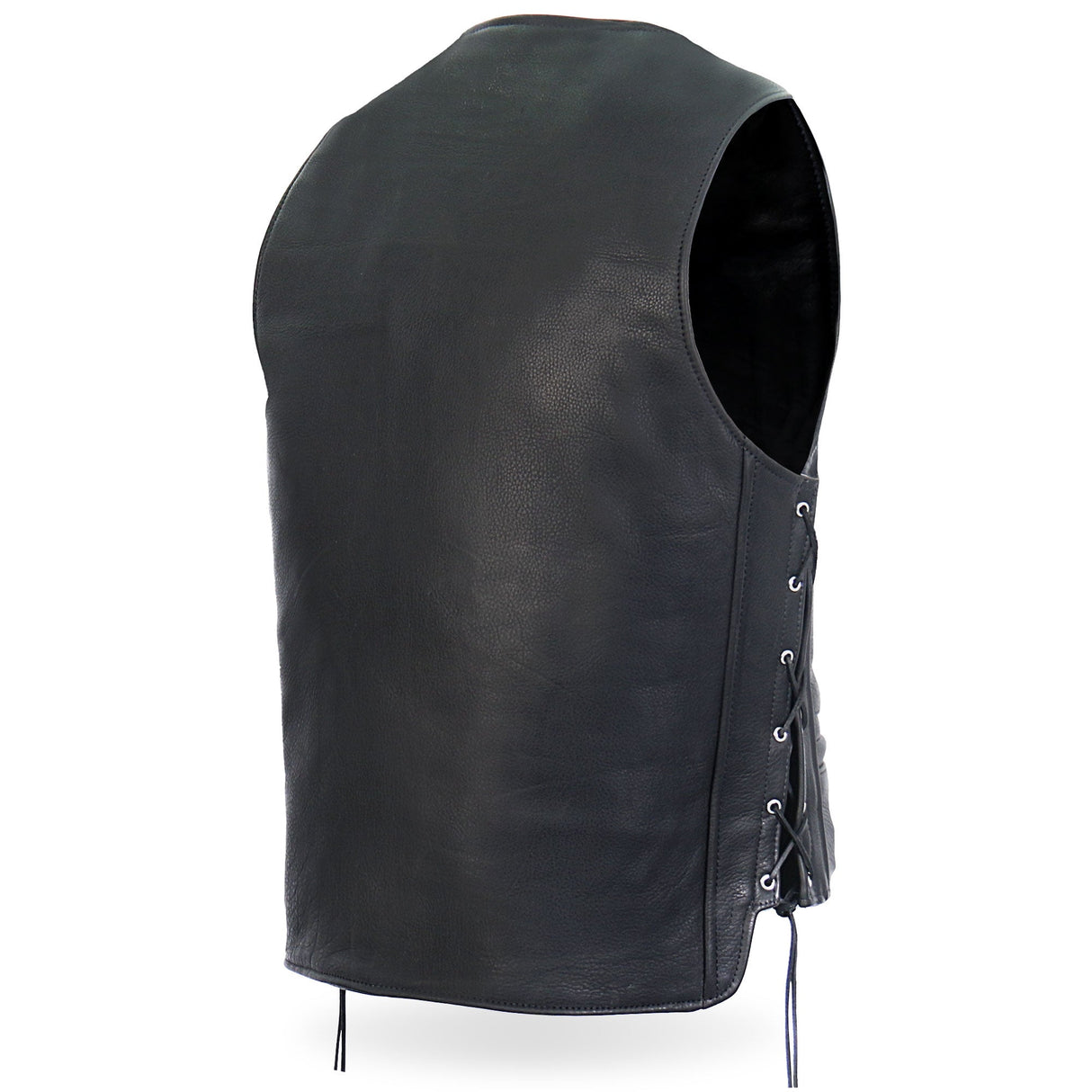 Made in USA - Hot Leathers VSM5003 Men's Extra Long Back Premium Steerhide Vest