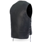 Made in USA - Hot Leathers VSM5003 Men's Extra Long Back Premium Steerhide Vest