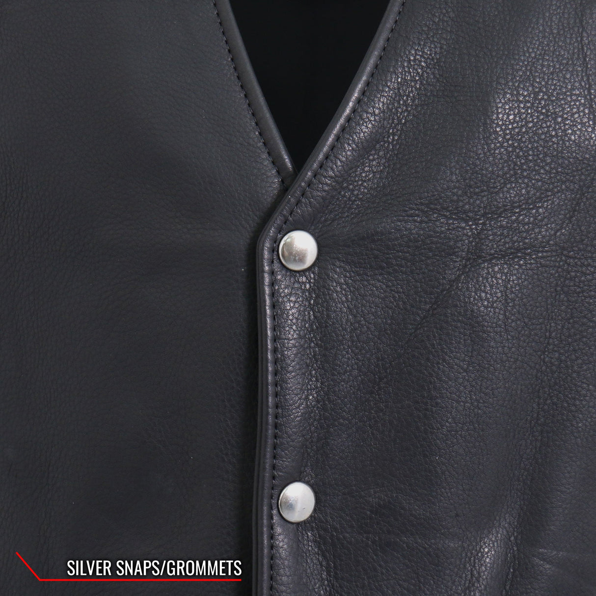 Made in USA - Hot Leathers VSM5003 Men's Extra Long Back Premium Steerhide Vest