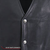 Made in USA - Hot Leathers VSM5003 Men's Extra Long Back Premium Steerhide Vest