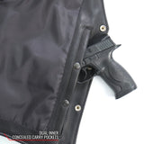 Made in USA - Hot Leathers VSM5003 Men's Extra Long Back Premium Steerhide Vest